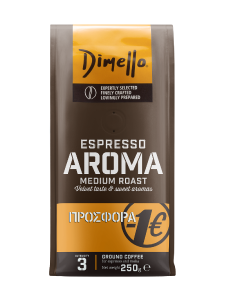 Καφές Espresso Dimello Aroma Αλεσμένος 250gr (-1€)