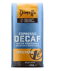 Καφές Dimello Decaf W. Αλεσμένος 250gr (-1€)