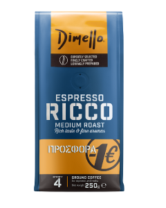 Καφές Espresso Dimello Ricco Αλεσμένος 250gr (-1€)